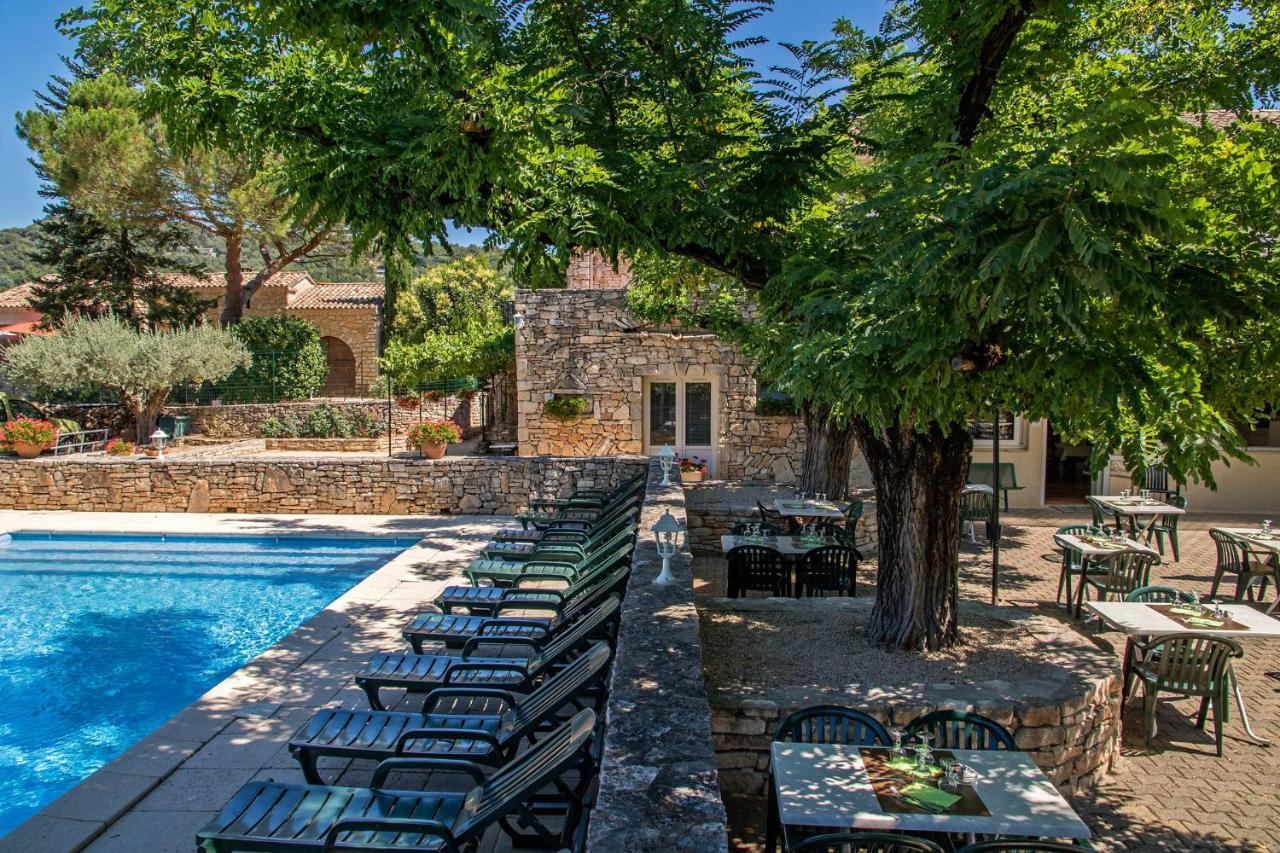 Logis Hotel Restaurant L'Escarbille Saint-Martin-dʼArdèche Bagian luar foto